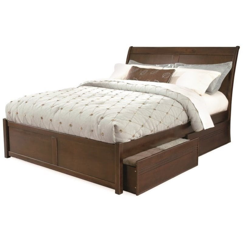 Atlantic Furniture Bordeaux Queen Wood, Sears Bed Frame With Drawers