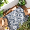 thumbnail image 3 of Lush Ambience Outdoor Rug - Waterproof, Reversible, Crease Free, Fade Resistant, Easy to Clean - Recycled Plastic Area Rugs for Patio, Porch, Deck, Pool Side, Balcony - Sezen Teal 4X6, 3 of 9