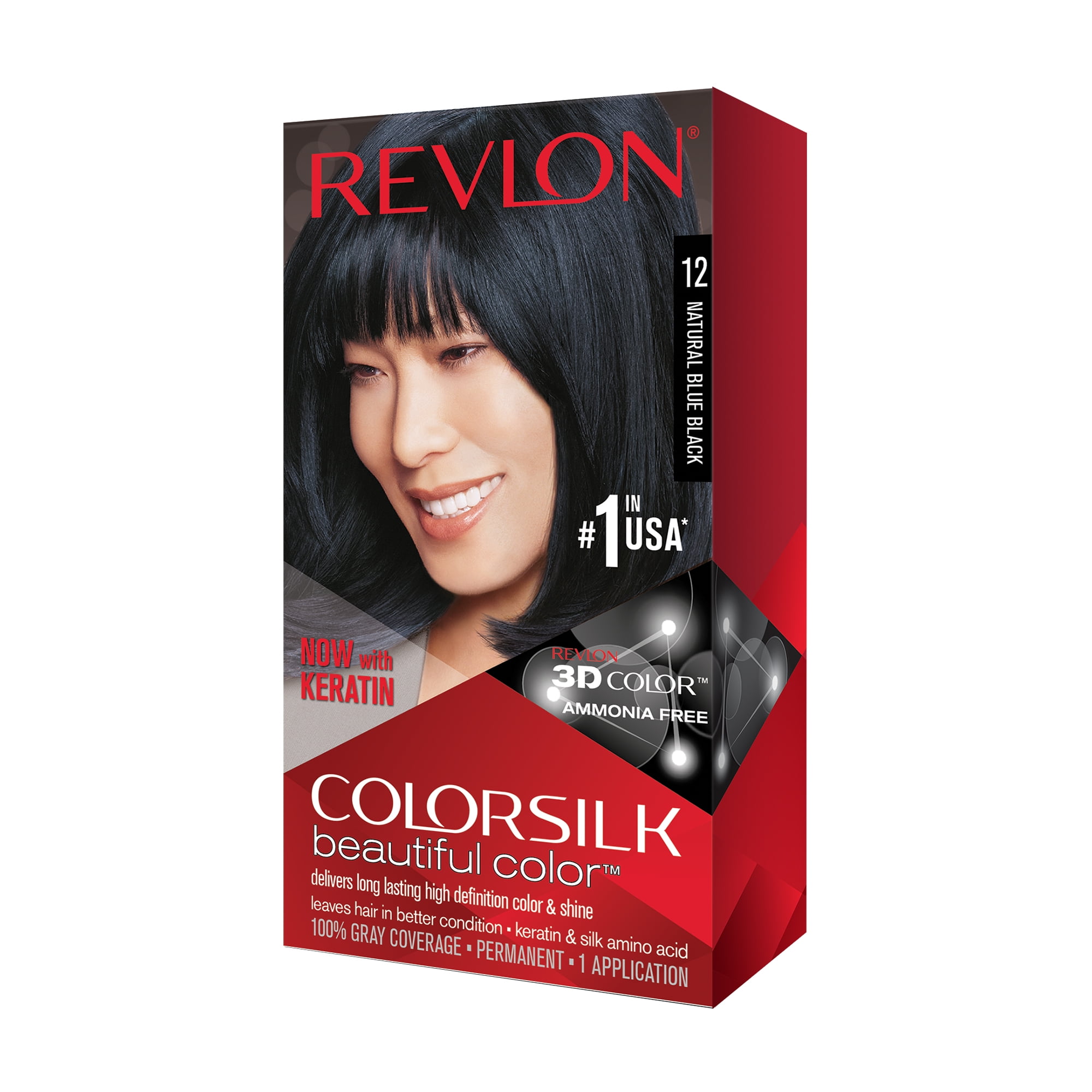 Revlon Colorsilk Beautiful Color, Permanent Hair Dye with Keratin, 100 Gray Coverage, Ammonia