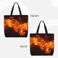 thumbnail image 2 of Balery Fiery Orange Flames Energy Bolsa de Mano para Mujeres con Cremallera, Bolsa de Gimnasio con Compartimentos, Bolsa para Laptop, Bolsa para Trabajo, 2 of 7