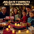 thumbnail image 4 of Nasjac Velas LED Sin llama, 24/48 Luces Impermeables Velas El&eacute;ctricas Luz de T&eacute; de Decoraci&oacute;n Mexica, Iluminaci&oacute;n Candelita Efecto Llama de Interiore Exteri, 4 of 7