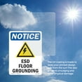 thumbnail image 5 of ESD Floor Grounding With Symbol OSHA Notice Vinyl Decal Label 10 Inch x 7 Inch - 10 Pack, 5 of 6