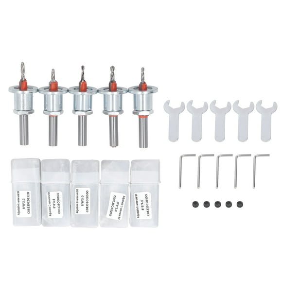 Countersink Drill Bit Combo,5Pcs Countersink Drill Bit Countersink Drill Bit Set Countersink Drill Bit Replacement Top of the Line