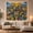 Mosaic City, variant on Festive Town Square with Depicted Stained Glass Mosaic, Mystical Fantasy for Space Lovers, Galaxy Room Decor, Christmas Gift, Tapestry Wall Hanging for Bedroom and Dorm