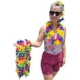 thumbnail image 6 of 12 Pack- Colorful Hawaiian Flower Leis (36") Rainbow Colors Tropical Hawaii Luau Lei Party Favor Decoration for Beach Birthday Graduation Wedding Parties, 6 of 8