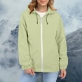 thumbnail image 4 of Comdrip Veste Légère pour Femmes! Veste Chaude Coupe-Vent Imperméable à Blocs de Couleur pour Femmes, Coupe-Vent d'Extérieur, Veste de Randonnée, Veste de Randonnée pour Femmes, Légère, Vert Pâle 4TG, 4 of 5