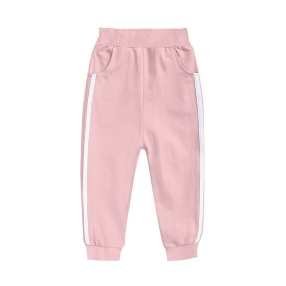 Cethrio Girls Sweatpants, Casual Athletic Running Elastic Waist Joggers with Pockets Pink Size 10-12