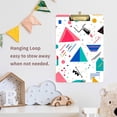 thumbnail image 4 of FORMRS Acrylic Clipboard with Low Profile Clip Standard A4 Letter Size, 12.5" x 9", Green Retro Triangles, 4 of 8
