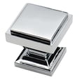 thumbnail image 1 of MNG Hardware 18426 Bellagio Square Knob, Polished Chrome & Crystal, 1 of 1