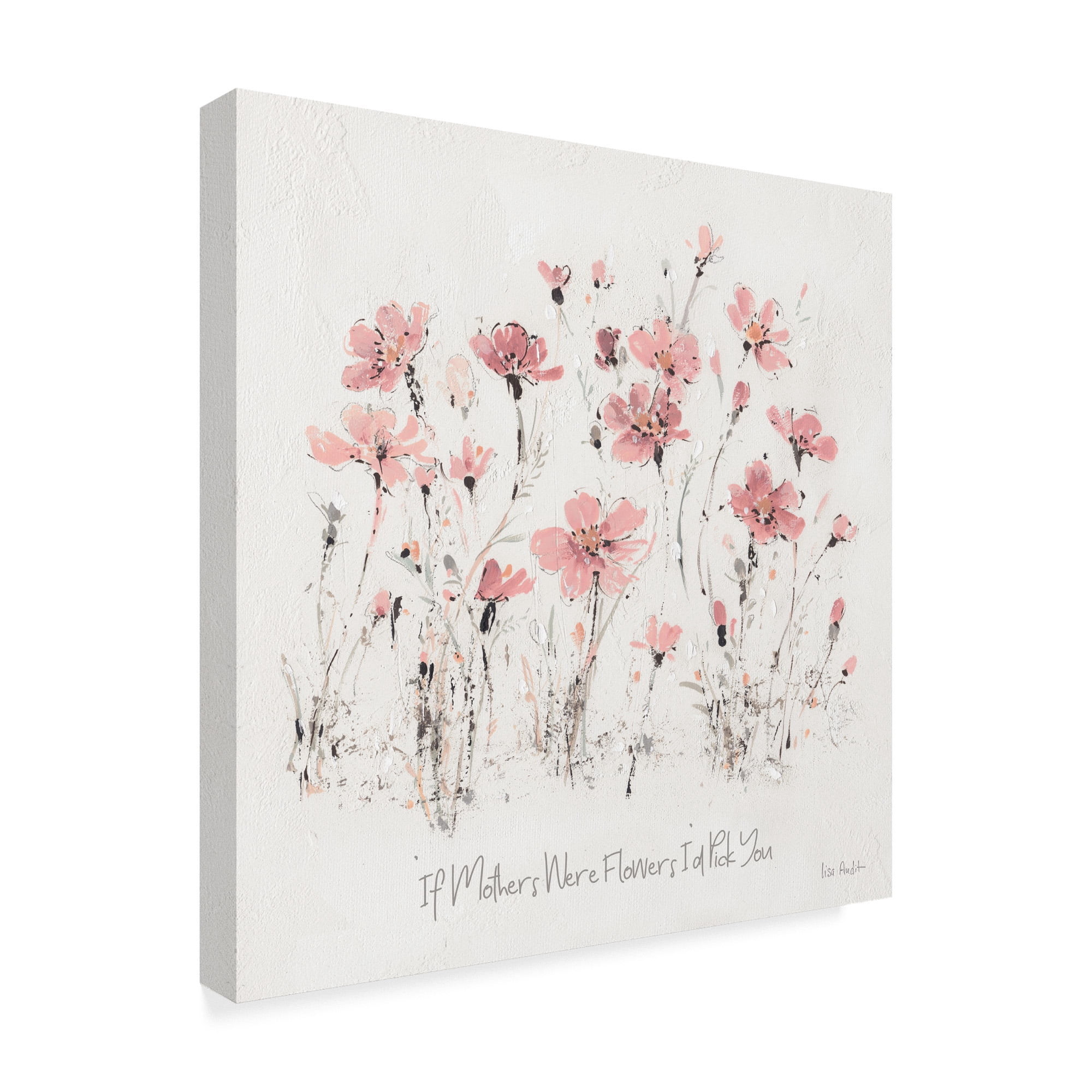 Trademark Fine Art 'Wildflowers III Pink Mothers' Canvas Art by Lisa Audit