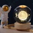 thumbnail image 2 of Lámpara de Noche LED con Forma de Bola de Galaxia Grabada en 3D, Esfera de Cristal Estrellado con Base de Madera, Decoración para el Hogar, Regalo para Mujeres y Niñas., 2 of 6