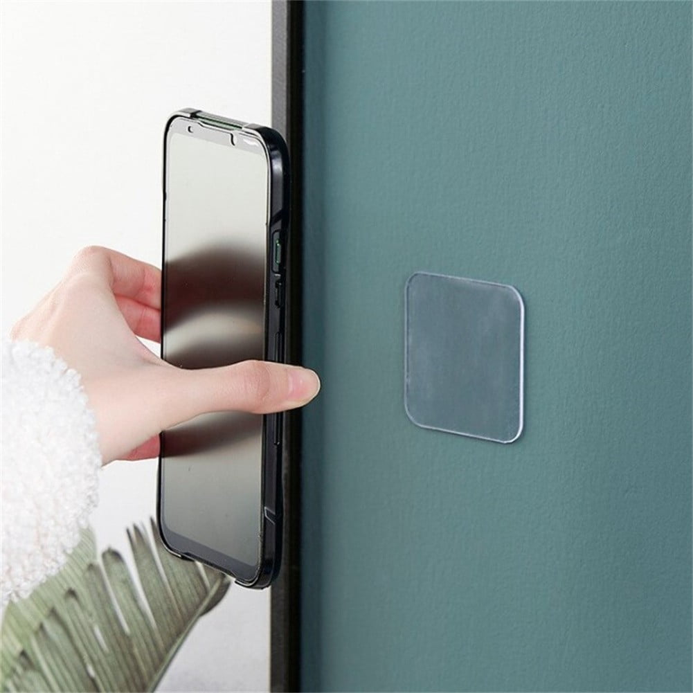 Geege 50Pcs Square Nano Double-Sided Transparent Tape Sticker, Removable Heavy Duty Clear Mounting Tape for Wall Hanging,2.4x2.4inch