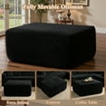 thumbnail image 3 of Ovios 106" Cloud Sofa Couch No Assembly Boneless Deep Seat Sofa with Ottoman for Living Room, Black (Corduroy), 3 of 11