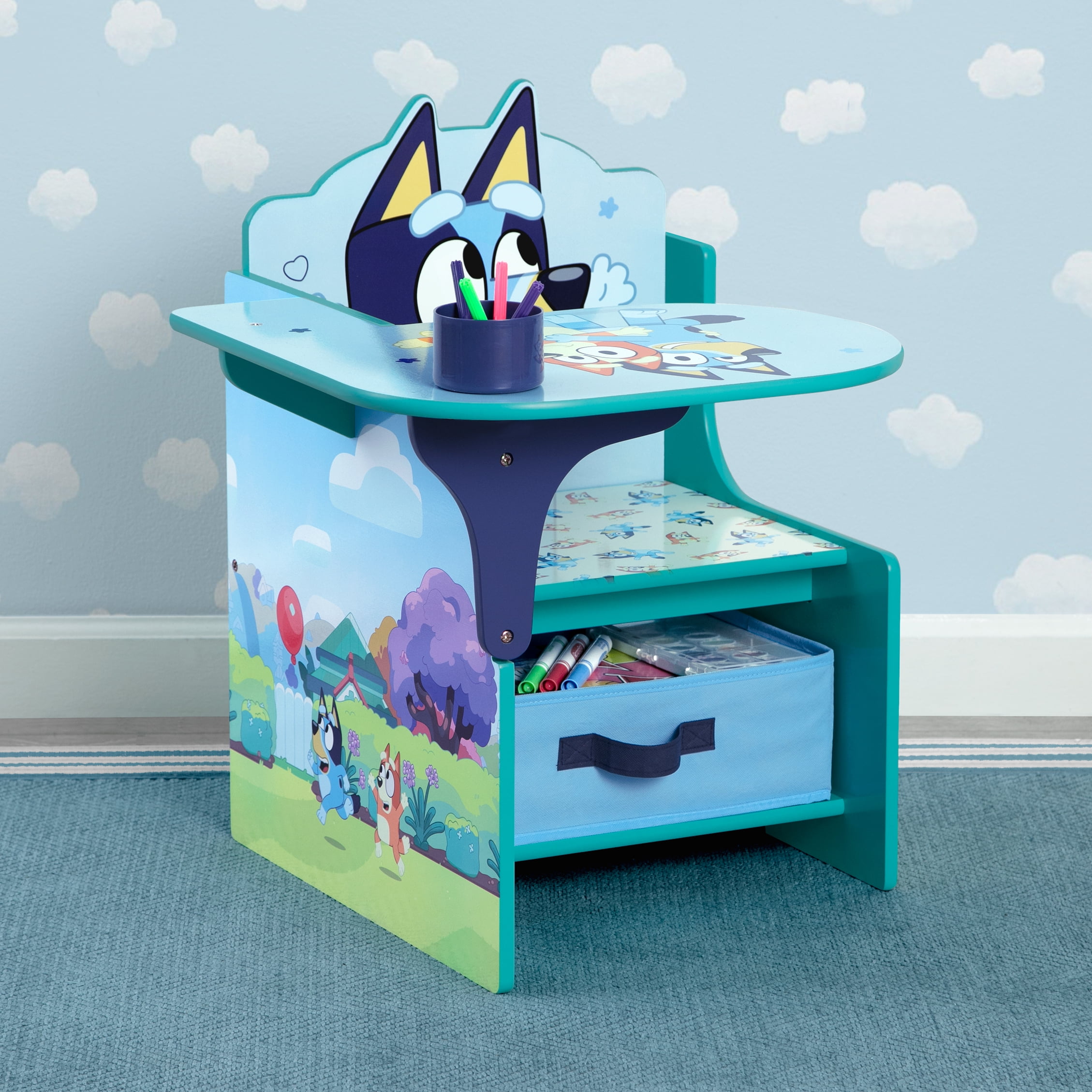 Delta Children Bluey Chair Desk with Storage Bin – Greenguard Gold