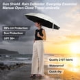 thumbnail image 6 of Westsun Travel Umbrella with Capsule Case, UPF 50+ UV Protection Lightweight 9oz 5-Fold Windproof Mini Pocket Umbrella (White), 6 of 8