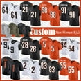 thumbnail image 2 of Custom Joe Burrow Mixon Football Jersey JaMarr Chase Tee Higgins Sam Hubbard Tyler Boyd Ted Karras Mike Hilton DJ Reader Logan Wilson Evan McPherson Trey Hendrickson, 2 of 7