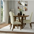 thumbnail image 4 of Contemporary Home Living Armless Upholstered Dining Chair - 41.5" - Cream, 4 of 9