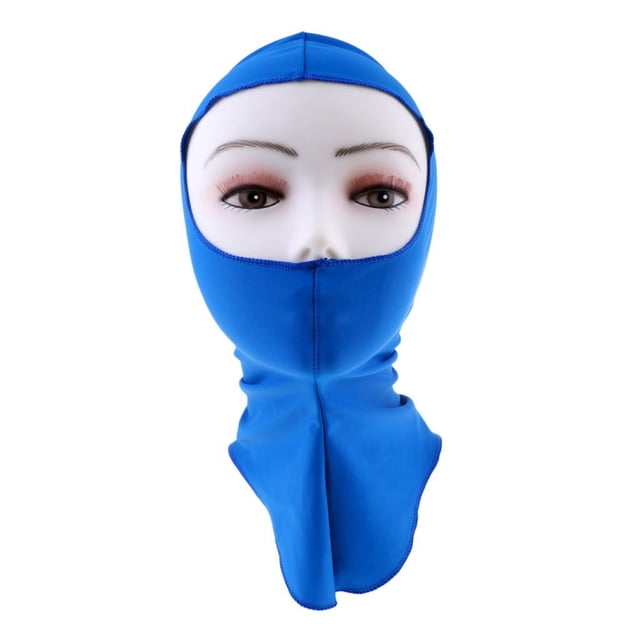 Cabeza de natación elástica shamjiam Protector solar Mascarilla Capucha de buceo Azul Gorro de natación para esnórquel