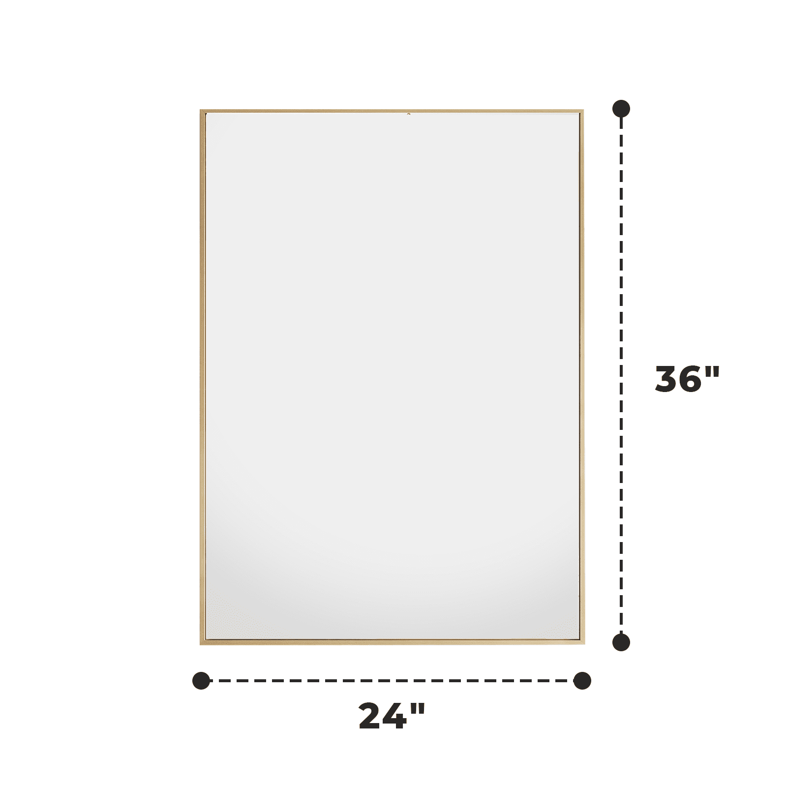 Alvantor Black Framed Rectangular Wall Mirror with Square Corner for Home Decor