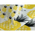 thumbnail image 4 of Ambesonne Exotic Quilted Bedspread Set 3 Pcs, Tropic Coastal Theme, King Size, Yellow Grey Black, 4 of 5
