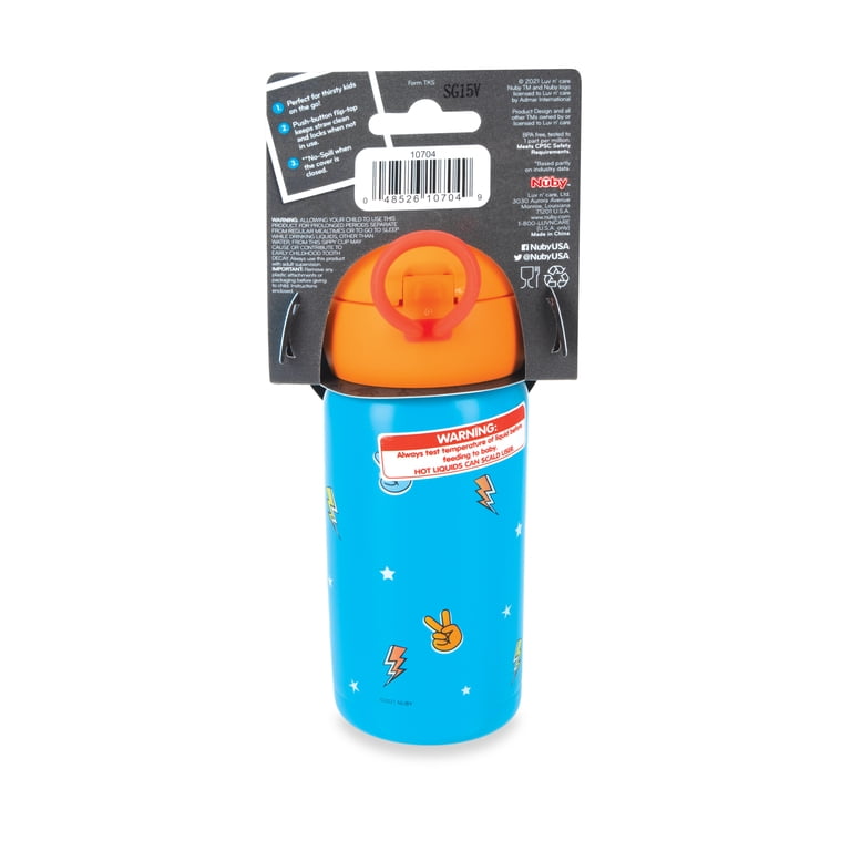 Nuby Thirsty Kids Flip-Top Stainless Steel Cup, 14 oz photo 8