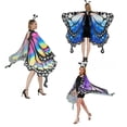 thumbnail image 2 of Capa de mariposa, chal, decoración de baile de color degradado de Halloween, alas de mariposa, 2 of 2
