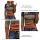 thumbnail image 5 of Camisas de bloques de color, camisa base de manga larga para mujer, camisetas tipo pulóver para mujer, blusas de manga larga confiables y duraderas, 5 of 6