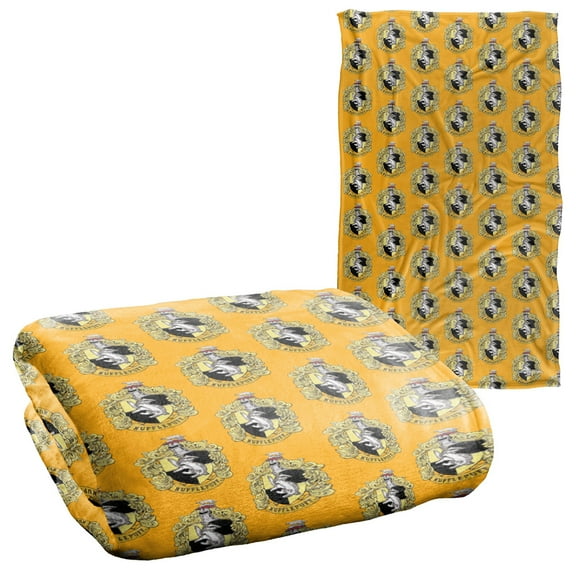 Harry Potter Hufflepuff Crest Silky Touch Super Soft Throw Blanket 36" x 58"