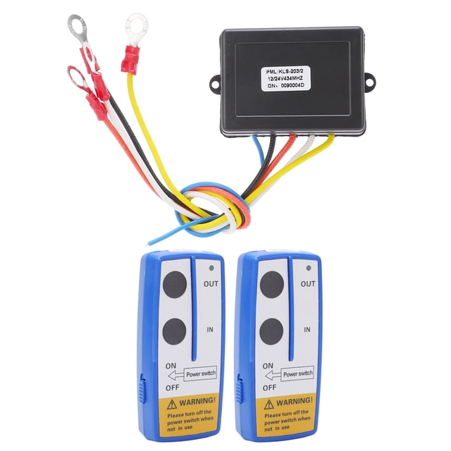 Kit de Control remoto de cabrestante inalámbrico de 75 pies, alimentado por batería, antena integrada, indicador LED Universal para coche, ATV, camión