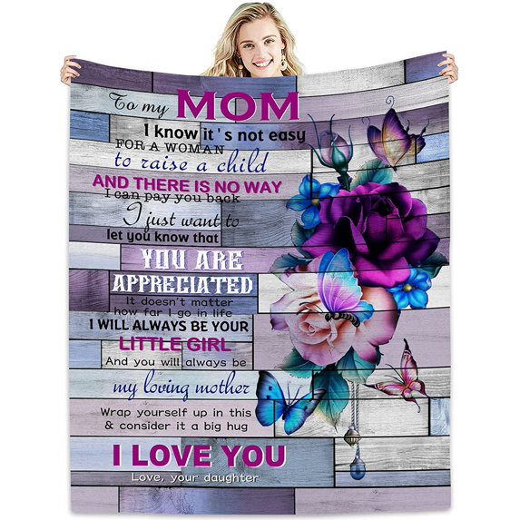 To My Dad Blanket Ultra-Soft Micro Fleece Throw Blankets from Daughter Son Gift Birthdays Bed Sofa Travel Quilts 50" x 40"