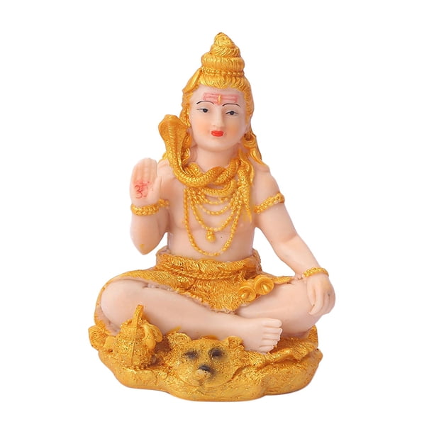 Escultura de Buda de Tailandia, obra de arte coleccionable, adorno dorado, figurita decorativa de resina para mesa, recuerdo, decoración del hogar, BLESIY Estatua de Buda en miniatura