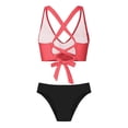 thumbnail image 6 of Women's High Waisted Bikini Sets 2 Piece Tummy Control Swimsuits V Neck Twist Front Bathing Suits(Brick Red,L), 6 of 7