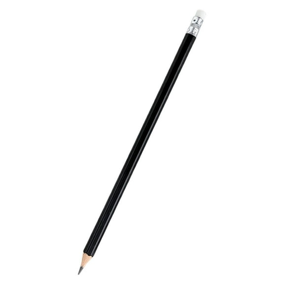 Pencils with Erasers, Hb Lead, Black Eactix