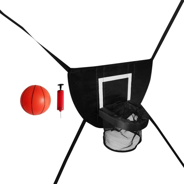 S SERENABLE Mini Panier de Basketball pour Trampoline pour Enfants Adultes avec Ballon