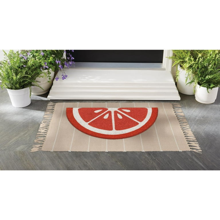 Mainstays by Becky G. & Alejandra Coir Outdoor Mat, Orange Slice