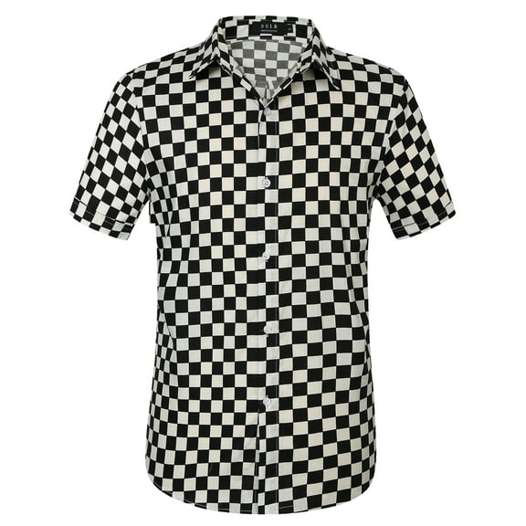 SSLR Mens Hawaiian Shirt Casual Button Down Shirts Short Sleeve Summer Beach Shirts