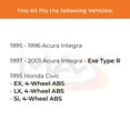 thumbnail image 2 of Max Advanced Brakes - Brake Kit for 1995 Honda Civic EX LX Si 4-Wheel ABS 1995-2001 Acura Integra Ex Type R Front and Rear Replacement Disc Brake Rotors and Ceramic Brake Pads, 2 of 9
