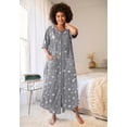 thumbnail image 6 of Dreams & Co. Women's Plus Size Long French Terry Zip-Front Robe (Petite Available), 6 of 6