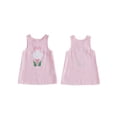 thumbnail image 2 of BemeyourBBs Toddler Baby Girl Gold Dress Outfits Summer Tank Overall Dress Golf Bow Embroidery Stripe Sleeveless Round Neck A-Line Dress, 2 of 9