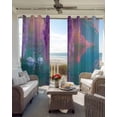 thumbnail image 3 of Purple Lavender Blackout Curtains for Bedroom, Thermal Insulated Drapes, Abstract Oil Painting Nature Landscape Black Out Curtains 63 Inch Long Room Darkening Kitchen Curtains 42"x63" 2 Panels, 3 of 8