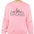 thumbnail image 2 of Skyline Chicago Illinois Sweatshirt Unisex Small Pink, 2 of 5