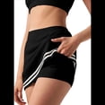 thumbnail image 3 of Conjunto de 2 Piezas para Mujer, Suéter, Falda, Tirantes, Sin Mangas, Falda Corta, Tenis, Gimnasio, Yoga, Negro, Talla M, 3 of 6