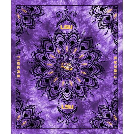 Officially Licensed Minky Fleece LSU Tigers Wall Tapestry and Throw Blanket-48" x 56"
