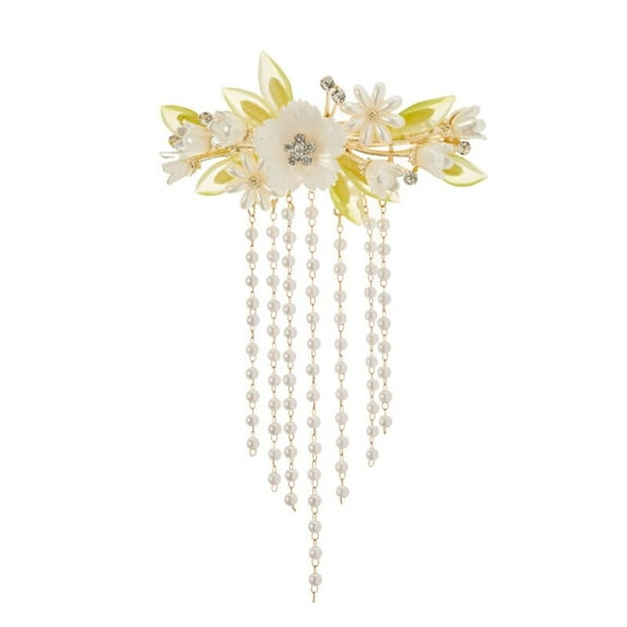 MUCHENGGIFT Austrian Crystal Hair Clips, White Sparkly Rhinestones Hairpins Barrettes, Cryatal Hollow out Flower Hairgrip Hair Headwear Hair Accessories for Women Girls