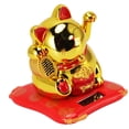 thumbnail image 3 of Waving Arm Fortune Cat Statue, Fun Solar Powered Waving Cat Exquisite Gifting Energy Saving  For Car Chinese Character Champagne,Chinese Character Silver,Blessing Bag, 3 of 8