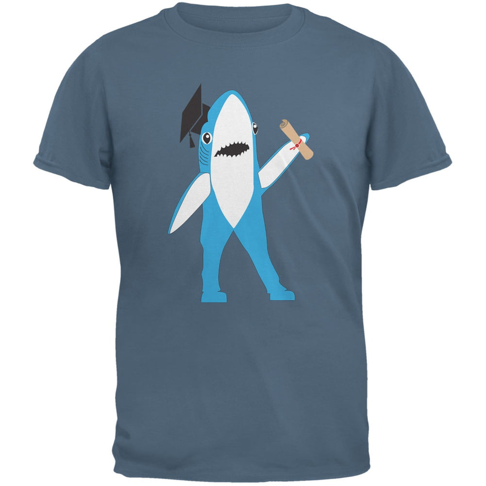 Graduation - Left Shark Proud Graduate Indigo Blue Adult T-Shirt ...
