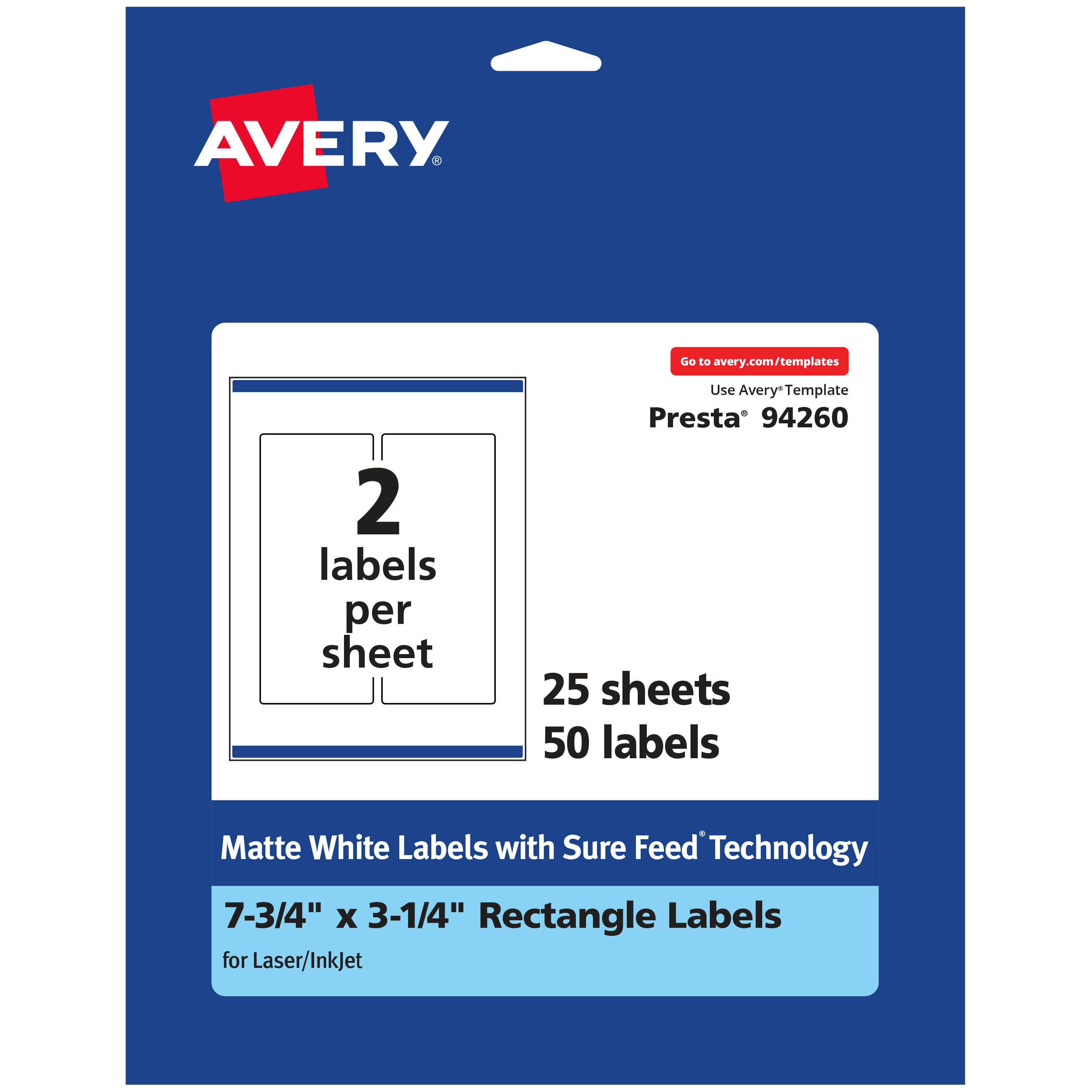 Avery sticker sizes