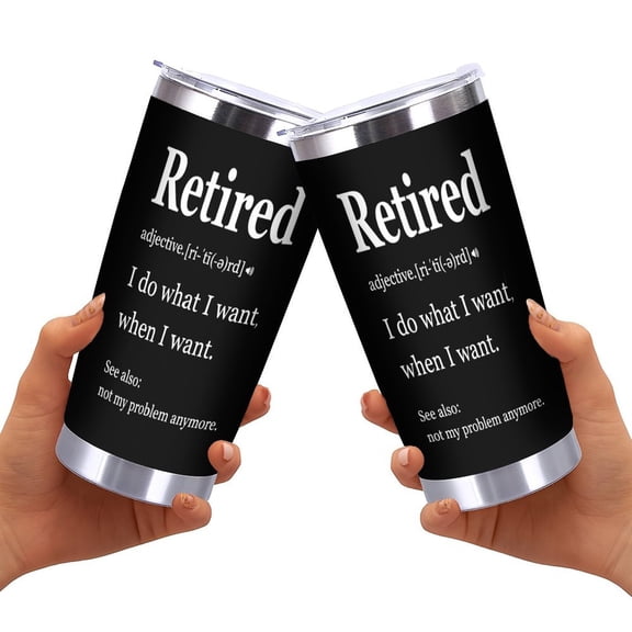 Retirement Gifts for Men Women Coworkers - Funny Retired 2026 Party Decorations for Coworkers, 20oz Stainless Steel Double Wall Vacuum Insulated Tumbler  20oz