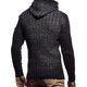 thumbnail image 4 of Suéteres para hombre Otoño Invierno Nuevo suéter casual de manga larga con capucha Suéter de punto ajustado cálido, 4 of 5