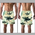 thumbnail image 3 of luoweisi Men's Beach Shorts Quick Dry Swim Trunks with Mesh Lining Whale L, 3 of 5